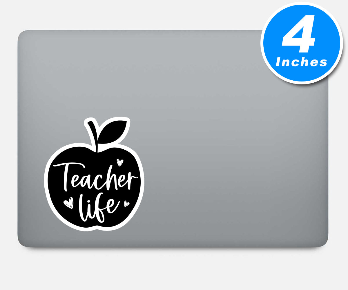 Teacher Life Apple For The Teacher Vinyl Stickers