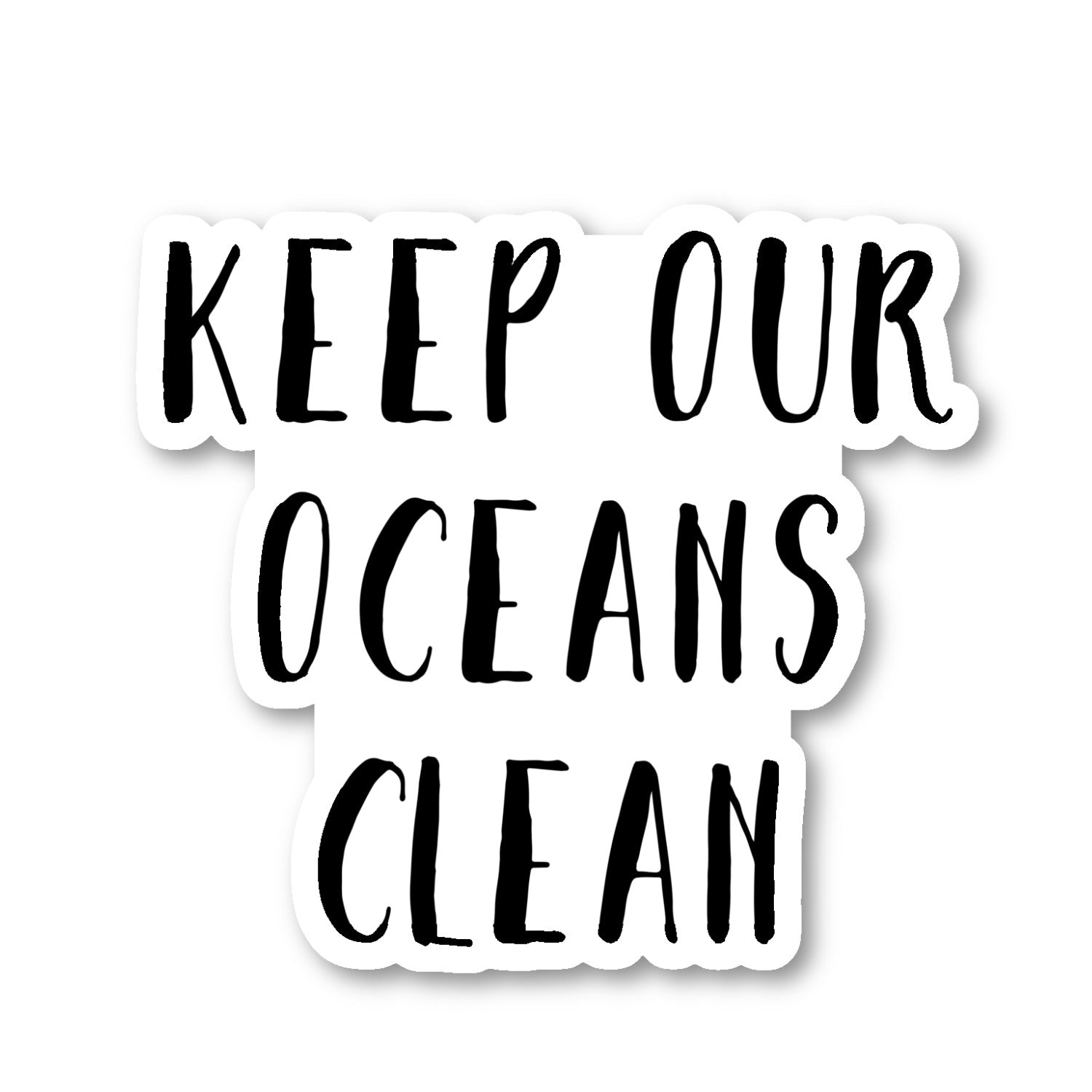 Keep Our Oceans Clean Vinyl Sticker