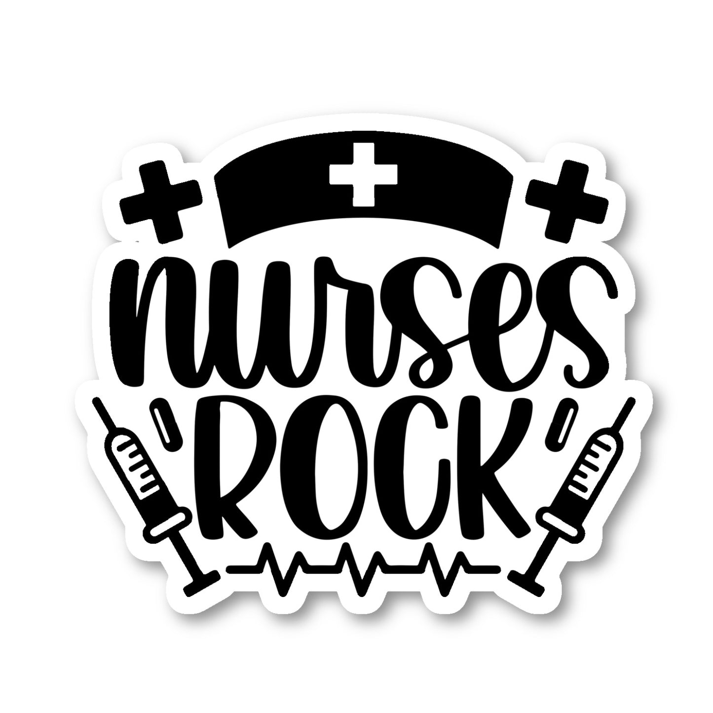 Nurses Rock Vinyl Sticker