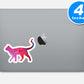 Cat Walking Vinyl Stickers