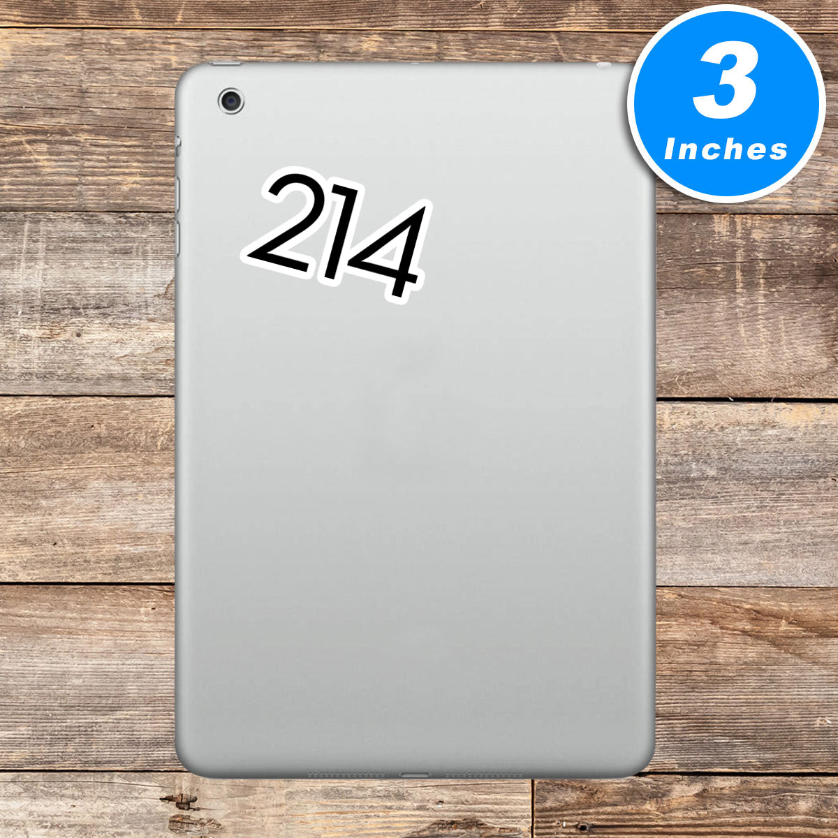 Dallas Texas 214 Area Code Vinyl Stickers