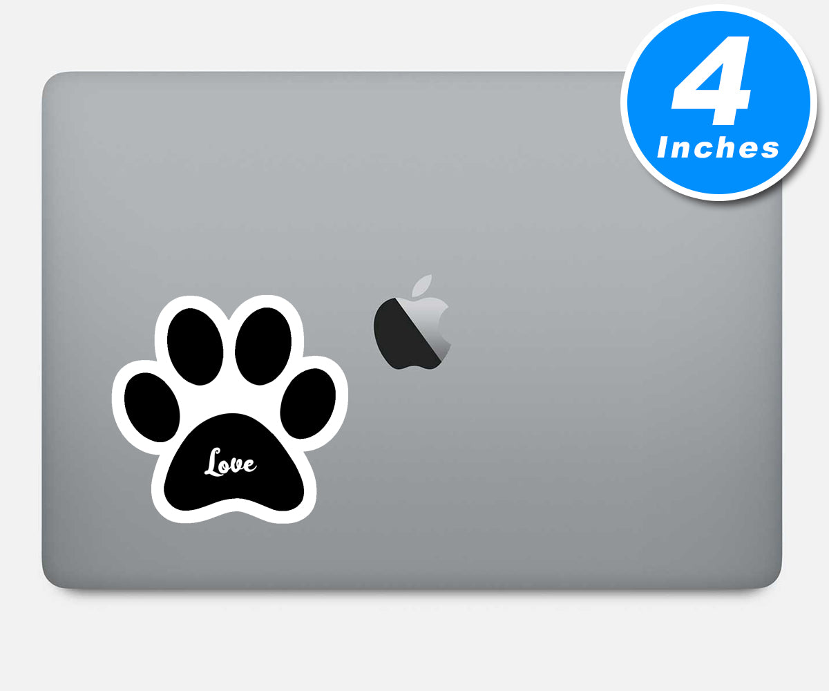 Dog Paw Love Vinyl Stickers