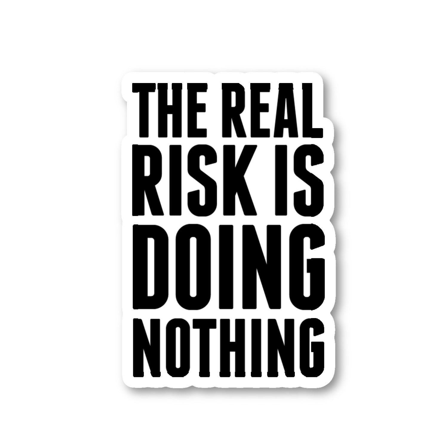 The Real Risk Is Doing Nothing Vinyl Sticker