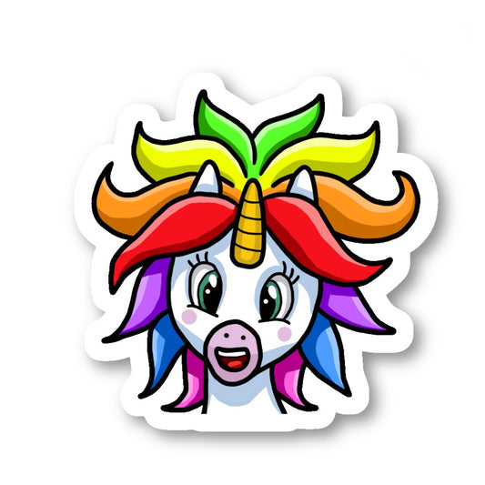 Colorful Unicorn Vinyl Sticker