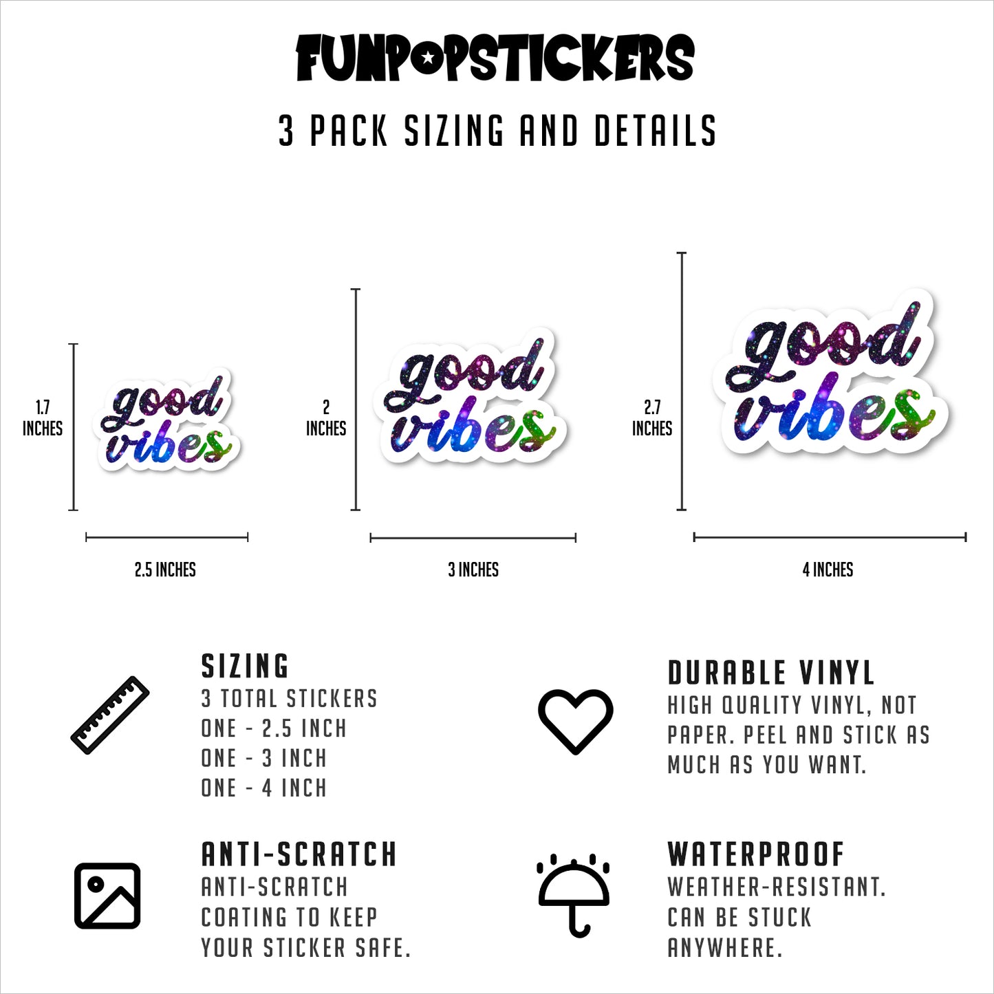 Good Vibes Vinyl Stickers