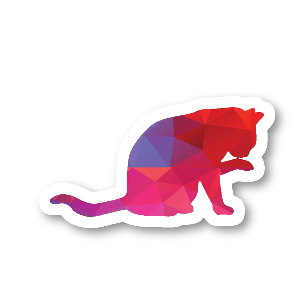 Cat Sitting Vinyl Sticker