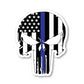 Thin Blue Line Skull Vinyl Sticker