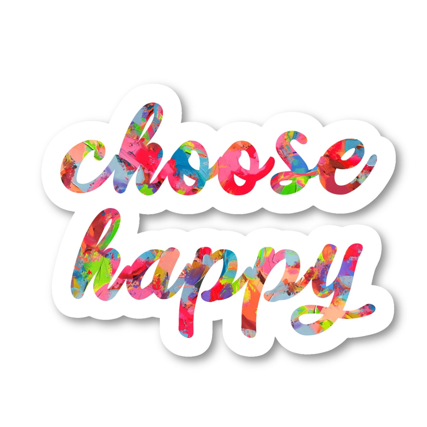 Choose Happy Vinyl Sticker