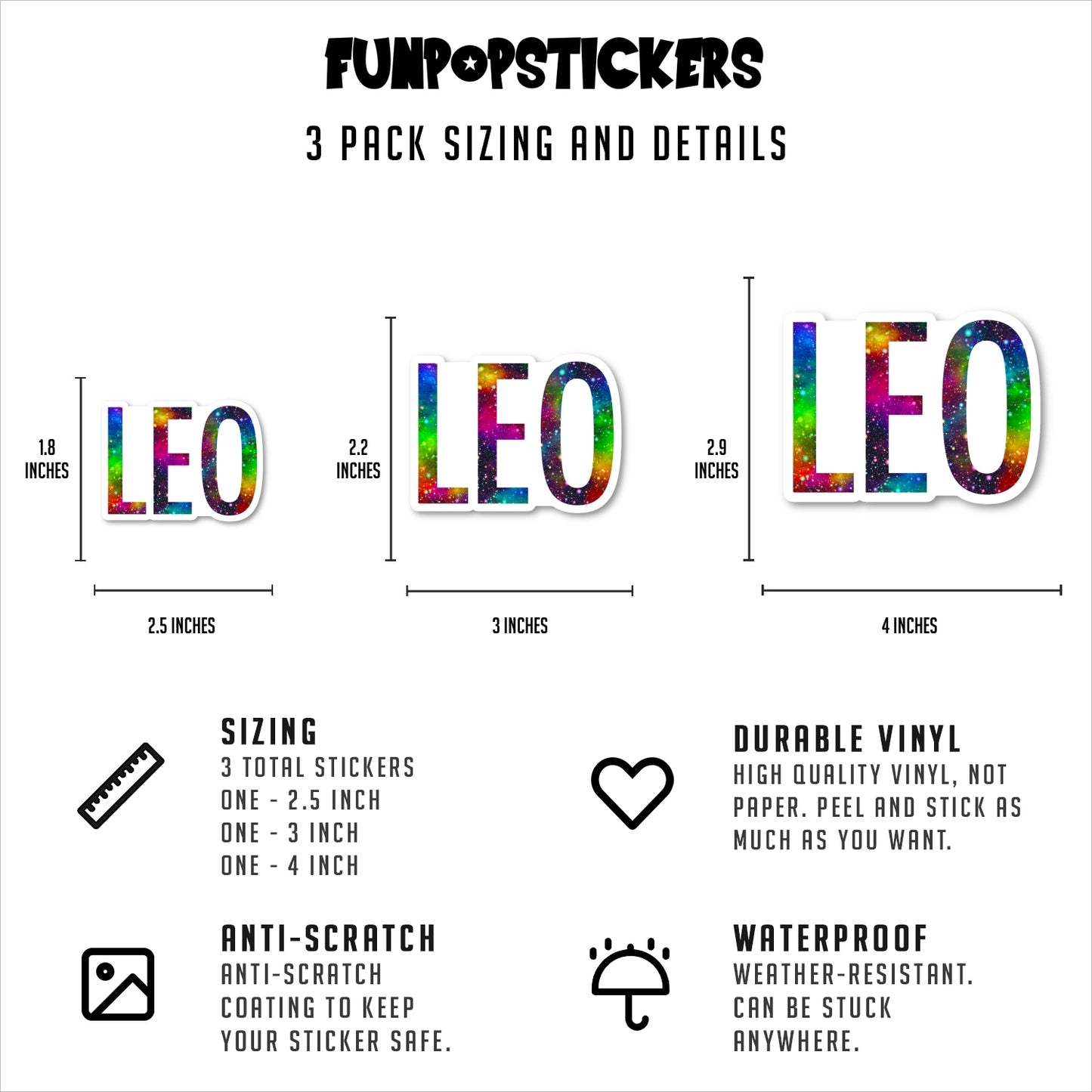 Leo Astrology Sign Vinyl Stickers