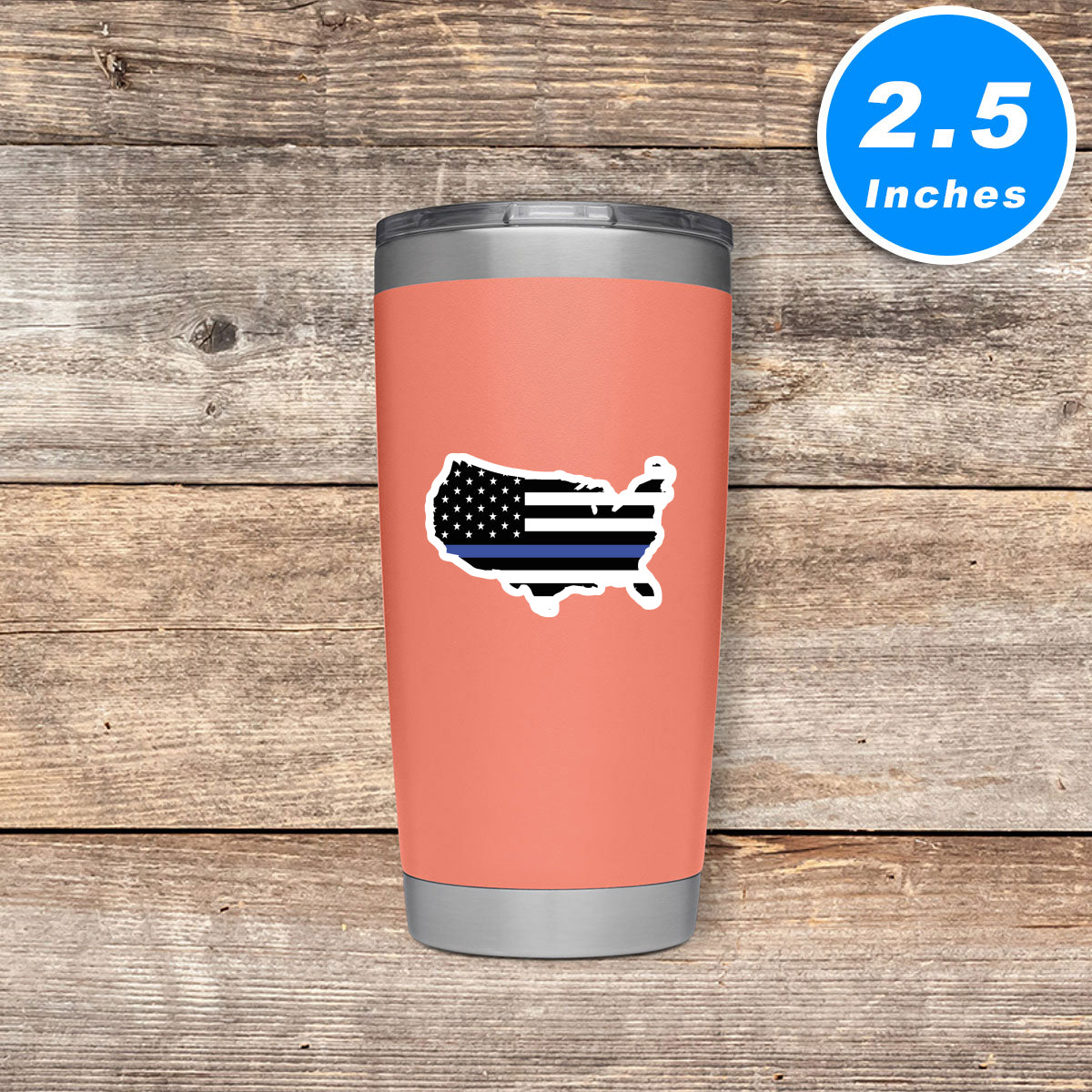 American Flag Thin Blue Line Vinyl Stickers