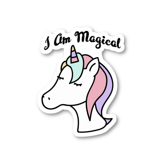 I Am Magical Unicorn Vinyl Sticker